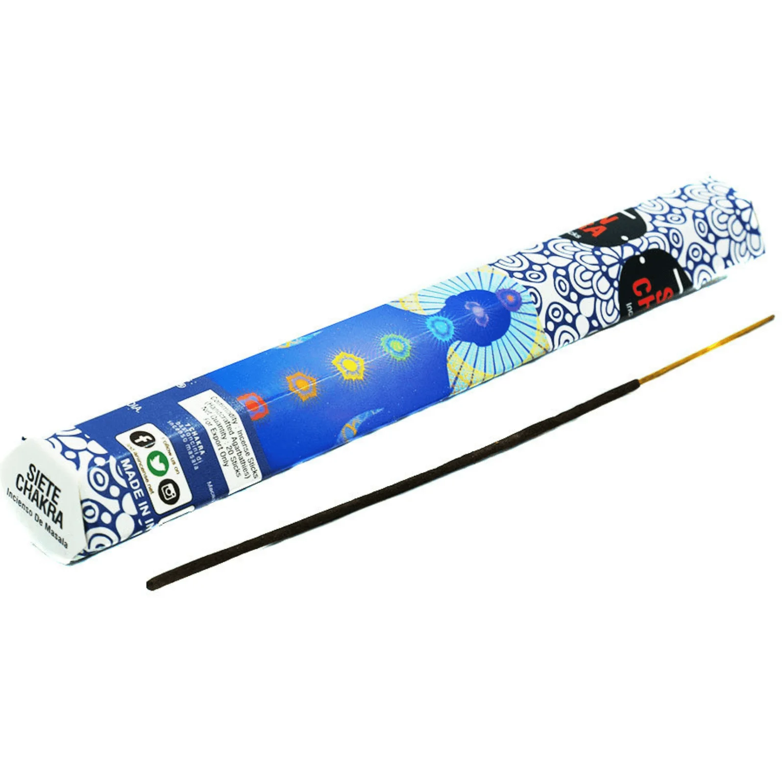 mandala-smilkalai-7-chakras Natūralūs Mandala smilkalai Septynios Chakros pakuotėje